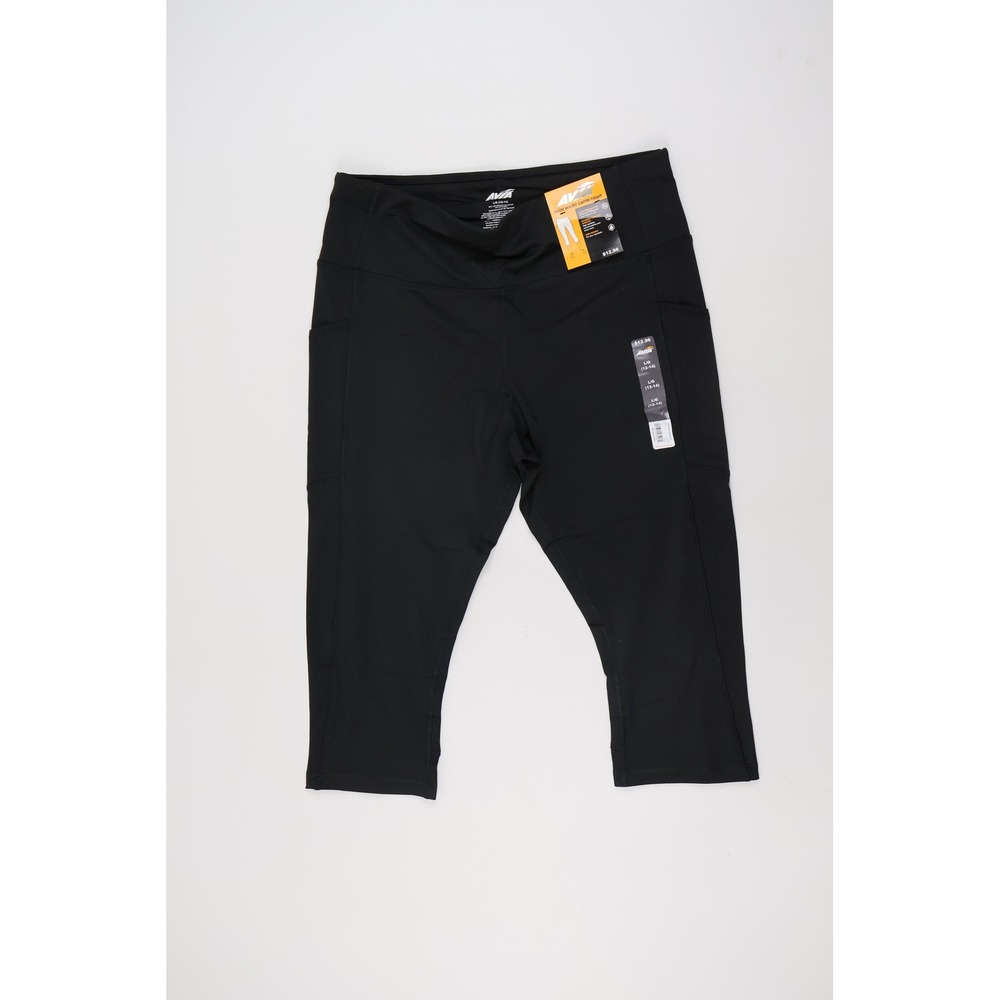 Avia Capri Tight High Waist Black Solid L NWT